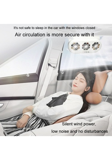 Usb Eklenti Araba Penceresi Egzoz Fanı Araba Hava Sirkülasyonu Soğutma Havalandırma Fanı, Boyut:beyaz
