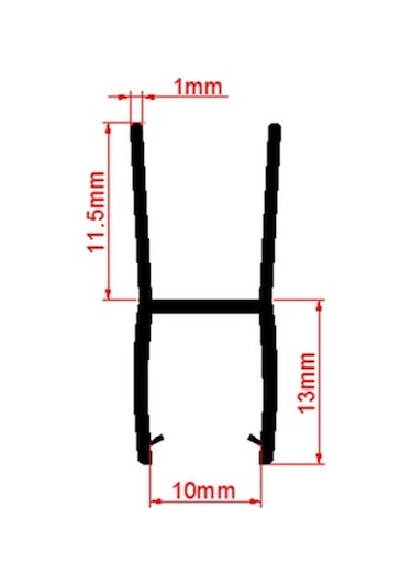 Cam Balkon Pvc Plastik Conta Fitil -250Cm Lik -5 Adet -H 10Mm (428954429)
