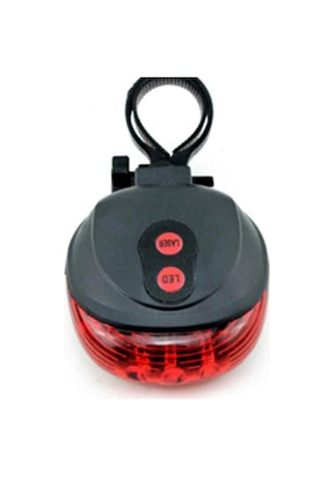 Xbyc 9685 Bisiklet Arka Lazerli Stop Lamba Led Lazer Işıklı Gri - Siyah