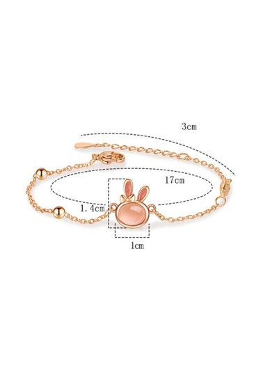 Rose Gold Yeni Tavşan Bileklikleri, Hafif Lüks Moda Hediyeler