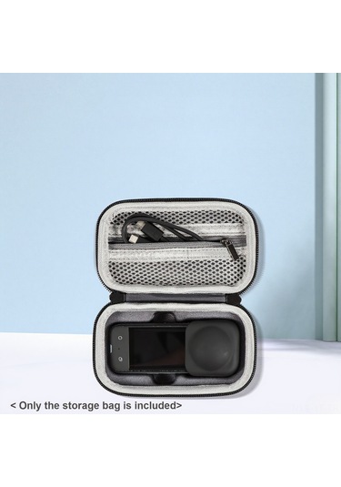 Yifomall Insta360 X3 Kamera Taşıma Çantası, Pu Malzeme, Siyah, El Kayışı Ve Karabiner İle, 14.5x8.5x7cm, Taşınabilir Koruyucu Kutu St-1111347 Siyah