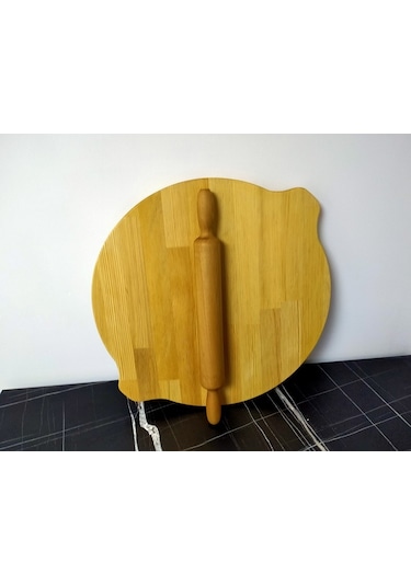 57Cm Çapında %100 Cam Tezgâh Üstü Yufka Sofrası Merdane