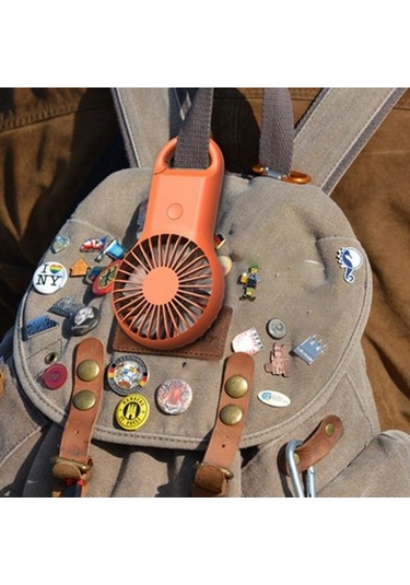 Mini Saplı Fan Akülü Karabina Usb Mini Fan Yeşil Nmx870 Yeşil