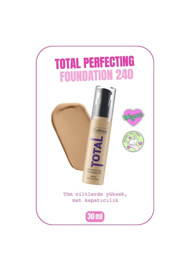 Callista Total Perfecting Fondöten 240 Orta Bej