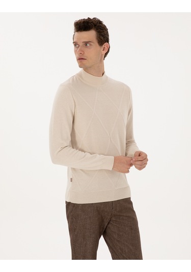Pierre Cardin Erkek Krem Kazak /triko 50317520-vr071 Krem