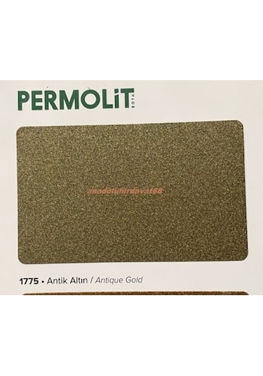 Permo Metalik Antik Altın Sarı Çelik Kapı Boyası Metal Ferforje Boyası 1kg