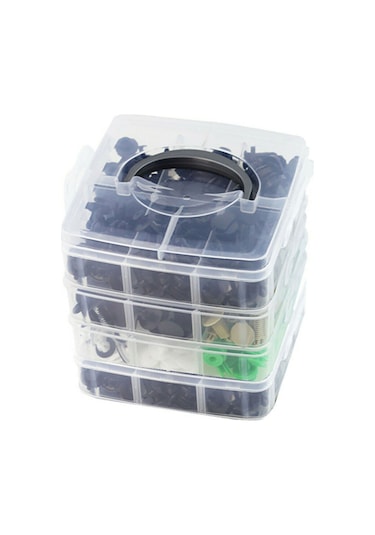 Moveevo 620 Parça Plastik Bağlantı Klipsi Seti - 930g, 190x190x150mm, Panel Çıkarma Aleti Dahil