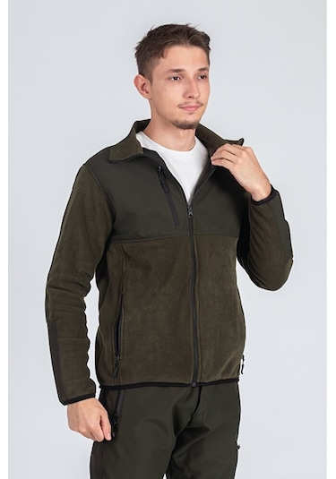 Softshell Erkek Garnili Polar Haki