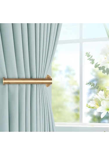 Tenfowee 4'lü Metal Perde Kancaları Seti - Zırtopu Olmadan Duvar Montajlı, Güçlü Yapışkanlı, Farklı Perde Türlerine Uygun Altın