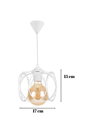 Evo Otantik Beyaz Metal Avize Hol Giriş Sarkıt Beyaz