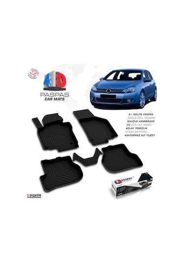 S-dizayn Vw Golf 6 4d Havuzlu Paspas 2010-2013 A+kalite