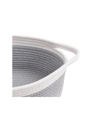 Oval Jüt Düzenleyici Sepet 30cm X 12cm Gribeyaz