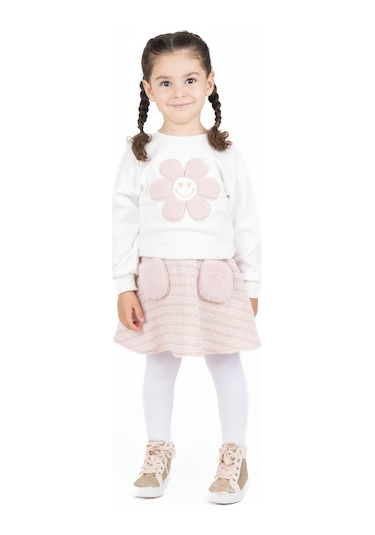 Bestkids Kız Çocuk Papatya İşlemeli Sweatshirt 2-6 Yaş 001