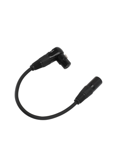 Xindoker 90 Derece Xlr Femele'den Düz Xlr Erkeğe 3 Pin Mikrofon Bağlayıcı, Ses Aygıtları İçin Uzantı Kablosu - 1 Metre, Kararlı Aktarım, Geniş Uyum