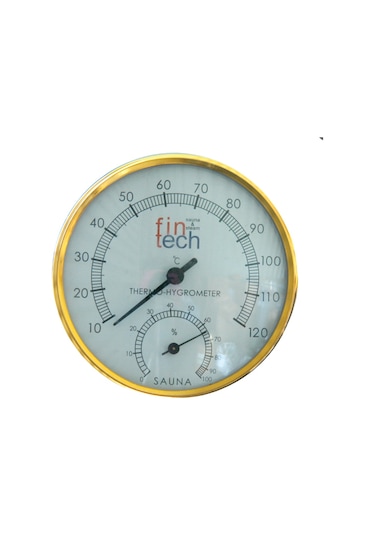 FINTECH Sauna Plastik Termometre ve Higrometre Tek Saat İçinde-To