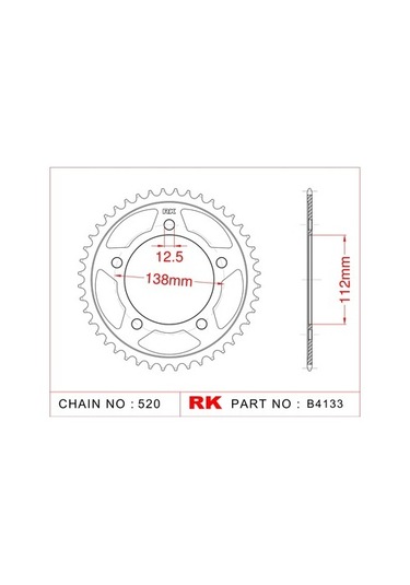 HONDA NC 750 X RK ÇELIK ARKA DIŞLI