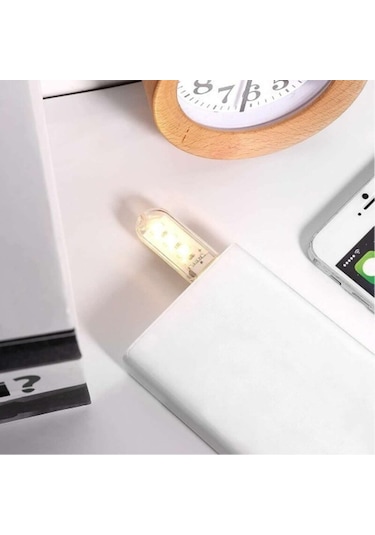 3 Ledli Taşınabilir Mini Usb Led Lamba Beyaz Led