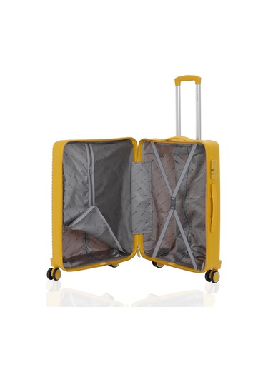 Mçs Polipropilen 3lü Valiz Seti Büyük & Kabin & Makyaj V374 S24sy1000081-set 00012 Sarı