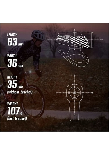 Buster 400 Usb Şarjlı Ön Aydınlatma Type-c Siyah