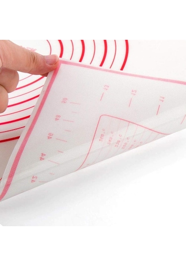 Kırmızı Mutfak Silikon Pişirme  Astar 40x30cm