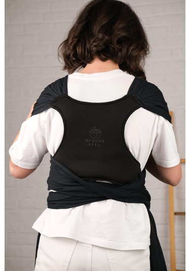 Sırt Destekli Ayarlanabilen Sling, Taşıma Şalı, Ana Kucağı Siyah