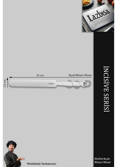 Lazbisa MFT-010 İncisive Serisi Masat Mutfak Bıçak Bileme Aleti Masatı