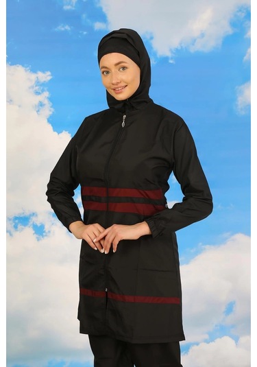 Mtm My The Mall Kadın Tam Tesettür Mayo Siyah Siyah