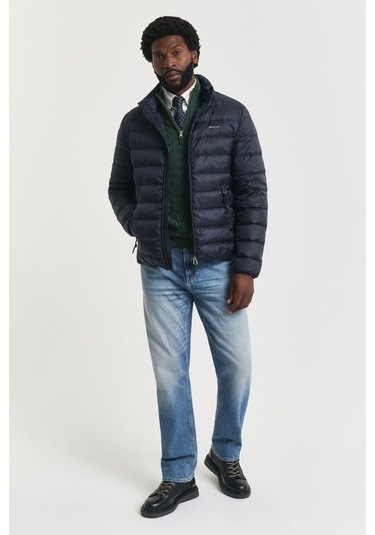Gant Erkek Regular Fit Dik Yaka Kapitoneli Şişme Mont - Lacivert Evenıng Blue