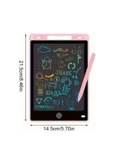 Trendooze Gaojunshop01 Mavi Lcd Çocuk Çizim Tableti, 3-10 Yaş Eğitici Hediye Açık Mavi