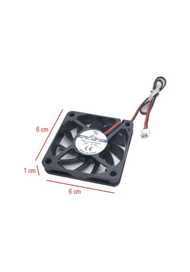 6cm 12v 2 Pinli Fan 6cmx6cmx1cm 12v 6cm Fan