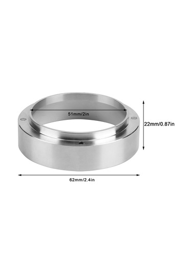 Geeksen Manyetik Alüminyum Kahve Dozaj Halkası - 51mm Gümüş, Pratik Ve Dayanıklı Gümüş