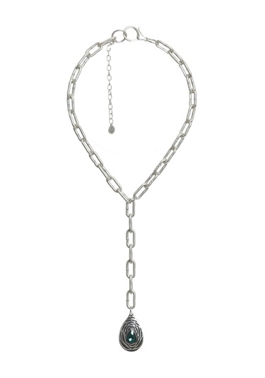 Labalaba Kadın Antik Gümüş Kaplama 2' Li Damla Uçlu Kolye& Choker Gümüş