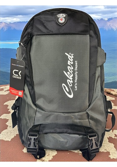 Kaliteli Su Geçirmez Ortopedik Sırt Yolcu Dağcı Spor Kamp Gezi Seyahat Çantası 50 Lt Gri