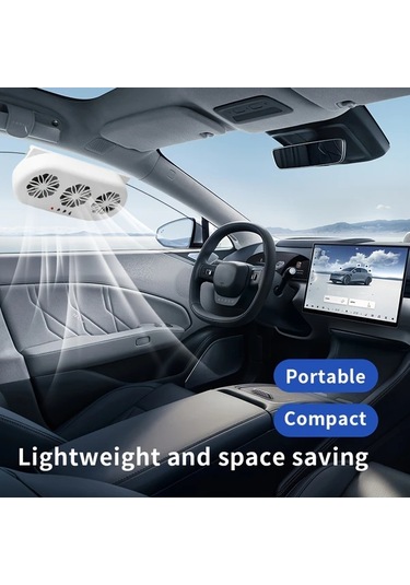 Xuweiwei Beyaz Kompakt Güneş Araba Havalandırma Fanı Usb Portlu Koku Duman Ve Hava Kirliliğini Giderir Taşınabilir Araç Soğutma Sistemi Pilsiz