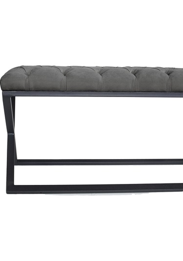 Varcera Antrasit Chester Model Kapitoneli Puf&bench&koltuk&oturma Bankı&teddy Puff&yatak Odası Takım Önü&ucu