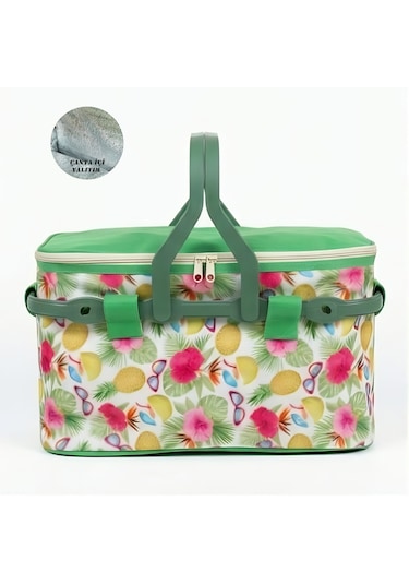 25 Lt Piknik Sepeti 1072 Picnic Bag -327 Karışık/Çok Renkli