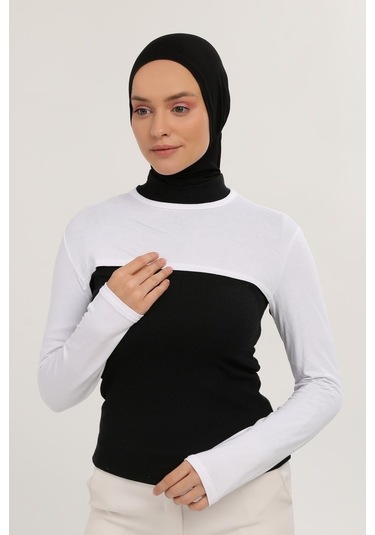 Sıfır Yakalı Boyunluklu Kolluk Beyaz Çok Renkli