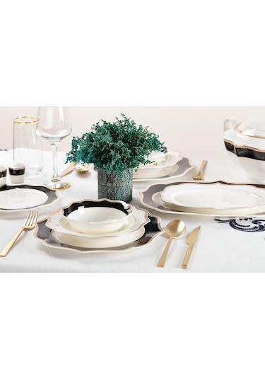 Bernardo Black Elıza 57 Parça Yemek Takımı