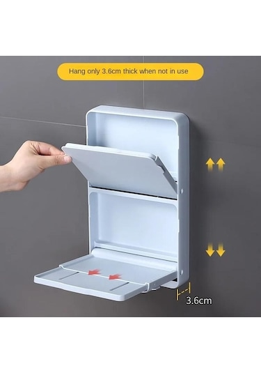 Pazly Bej Mutfak Geri Çekilebilir Sebze Rafı, Plastik Katlanabilir Bulaşık Tepsisi, Duvara Monte Depolama Rafı Bej