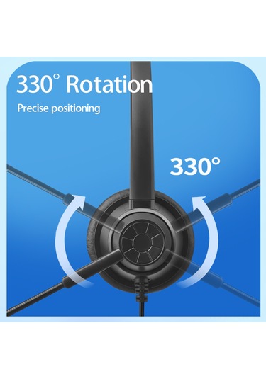 Geeroyoo Usb Bağlantılı H360d Kulaklık Mikrofon Seti - 180 Dönebilen Kafa Bandı, 330 Dönebilen Mikrofon, Sessiz Tuşu, Ses Ayarı, Anti Rf