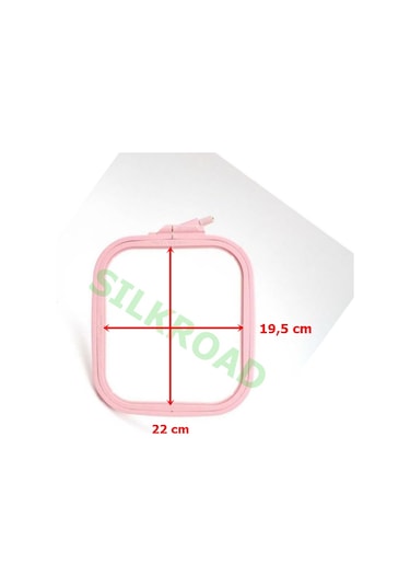 Nurge No:3 Pembe Plastik Kare Kasnak -(19,5 Cm X 22 Cm