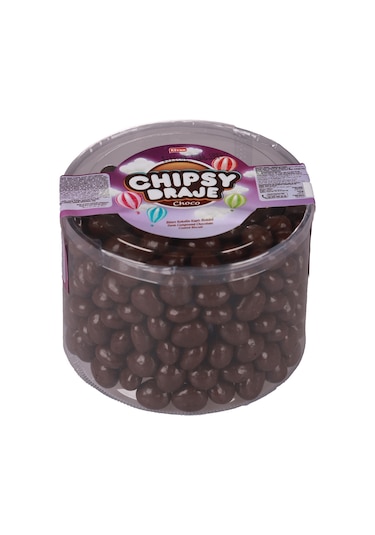 Elvan Bonbon Chipsy Portakal Aromalı Bitter Kakao Kaplı Bisküvi Draje 750 Gr. (1 Paket)