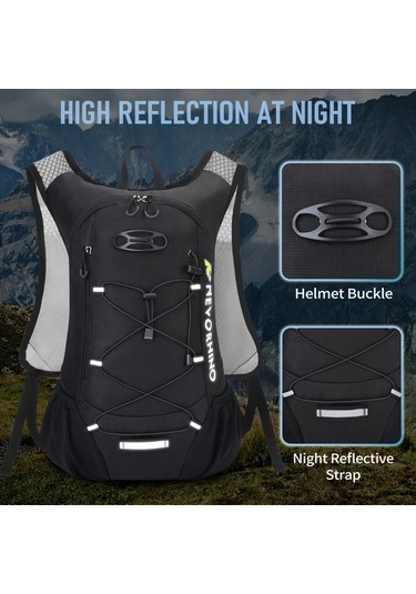 Dashanshop Nevo Rhıno Hafif Hidrasyon Sirt Cantasi 2l Su Torbasi İle Dayanikli Nylon Dark Gray Kosu Yelegi Bisiklet Hiking Unisex Erkek Kadin Altın