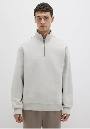 Mavi Açık Gri Erkek Süveter M0s10419-70074 Açık Gri