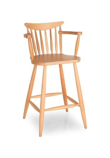 Hudson Ahşap Bar Sandalyesi Natural