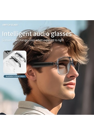Honeybeeshop Lıfebee Siyah Akıllı Ses Gözlük Dokunmatik Kontrol Kablosuz Kulaklık Mikrofon Usb Şarj Eller Serbest Aramalar Sesli Asistan Uyumlu