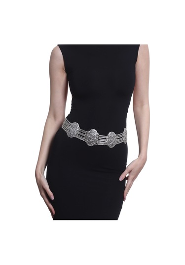 Labalaba Kadın Antik Gümüş Kaplama Etnik Motifli Tasarım Bohem Kemer Gümüş