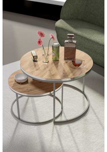 Orta Sehpa Ikili Lüx Specıal Gümüş Ceviz