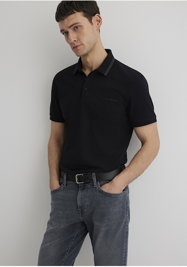 Mavi - Siyah Polo Tişört 0611829-900 Siyah