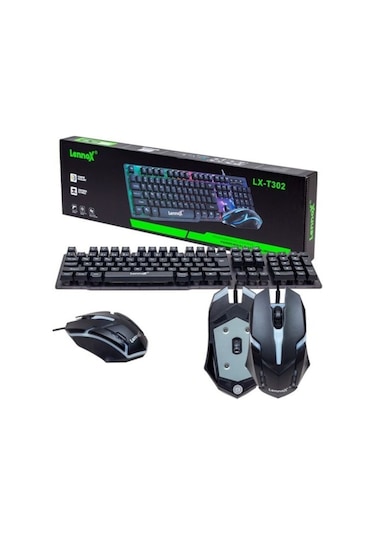 Lennox Lx-t302 Oyuncu Klavye Mouse Set Rgb Işıklı